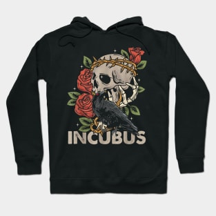 Incubus - Crow Left Skull - Morning And Flower - Gothic Graphic Hoodie